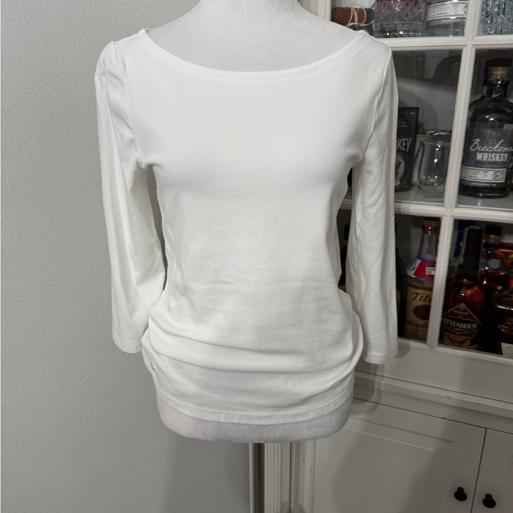 Lilly Pulitzer Classic White Quarter Sleeve Shirt